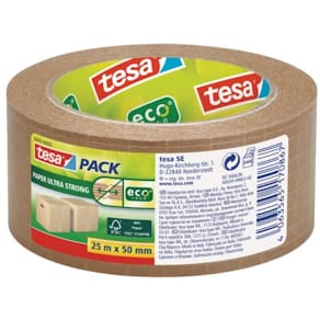 Packband tesa ecoLogo Papier Ultra Strong, braun, 50 mm x 25 m