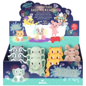 Badetiere MOSES. Kleine Kuschelhelden, leuchtend, grüntransparent