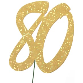 Jubiläumszahl Noname, 80, gold