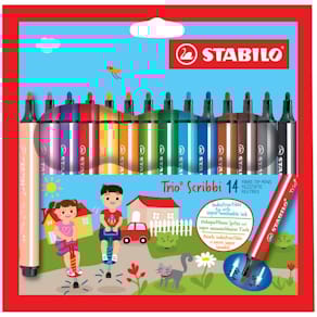 Faserschreiber STABILO Trio Scribbi, 14 Stück