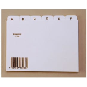 Ledkort register A6L A-Ö vit