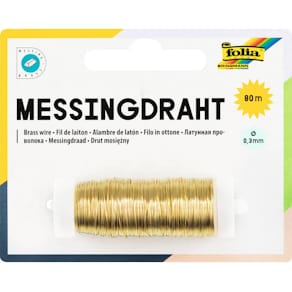 Basteldraht Folia, Messing, goldfarben