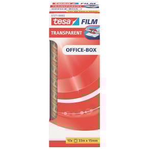 Klebefilm tesa tesafilm, 10 Rollen, 15 mm x 33 m, transparent
