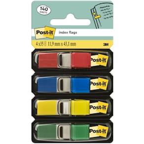 Indexmarker Post-it Index Mini, 4x35 Blatt, sortiert
