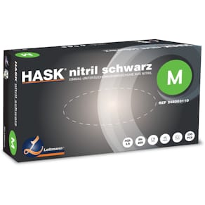 Einmalhandschuhe HASK Nitril, schwarz, Größe M