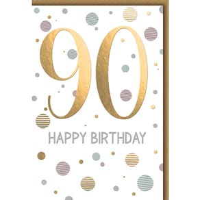Geburtstagskarte Zahl 90