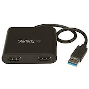 StarTech.com USB 3.0 to Dual HDMI Adapter, 1x 4K 30Hz & 1x