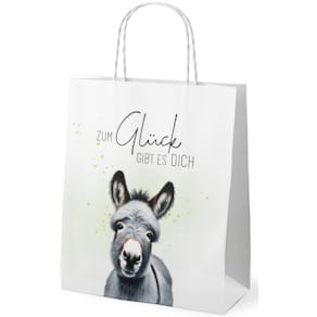 Geschenktragetasche FÜR DICH Lucky Friends, Esel