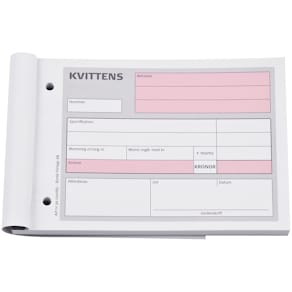 Kvittensblock A6L 2x 50 blad