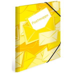 Gummizugmappe HERMA A4, Karton, gelb