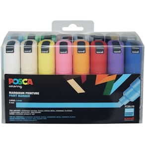 Paintmarker Uni POSCA PC-8K, 8 mm, etui met 16 stuks