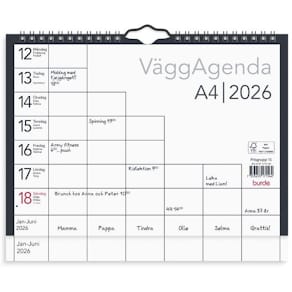 Väggkalender Väggagenda A4 2026