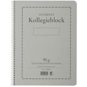 Kollegieblock A4, olinjerat, 90g