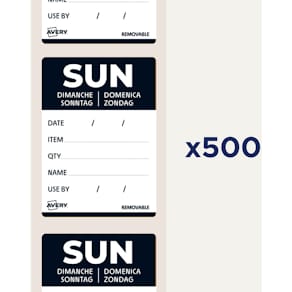 Tages-Etiketten Avery Zweckform, 40 x 56 mm, 500 St., schwarz