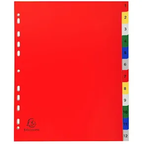 Plastregister EXACOMPTA PP A4+ 1-12 f.f