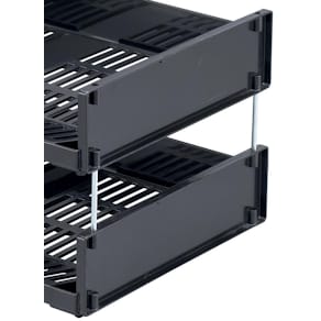 Brievenbakjestaafjes Durable Optimo, zwart, pak van 4 metalen sta