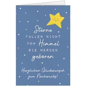 Geburtskarte Noname Freudiges Ereignis, bunt, 11,5x17 cm, inkl. H