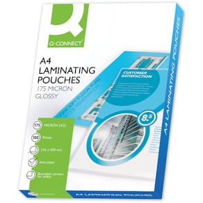 Laminierhüllen Q-CONNECT, A4, 2 x 175 µm, 100 Stück