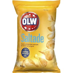 Chips OLW lättsaltade 40g
