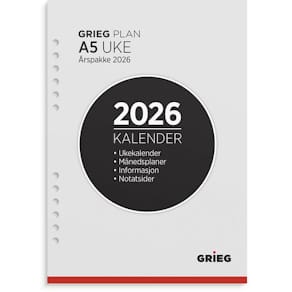 Årspakke GRIEG A5 2026 uke