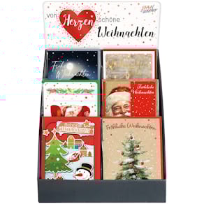 Weihnachtskarte Braun+ Company, sortiert, 6 Dekore à 12