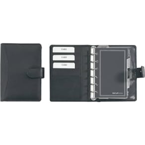 Zeitplaner Bind Bind-System, A7, Leder, schwarz