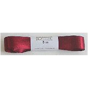 Dekoband Goldina Doppelsatin, weinrot, 15mm x 3m