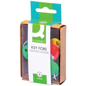 Schlüsselanhänger Q-CONNECT KF02036, sortiert, 6 Stück