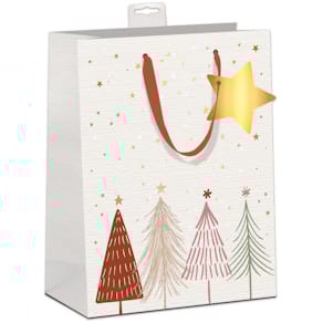 Weihnachts-Geschenktragetasche SKORPION, Bäume, bunt