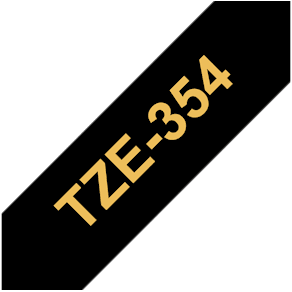 Märkband Brother TZe354, guld/svart, 24mm