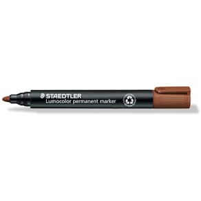 Marker Staedtler Lumocolor 2 mm rund spids, brun, 10 stk