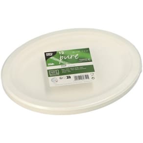 Tallerken PURE bagasse oval 26x20cm (12)