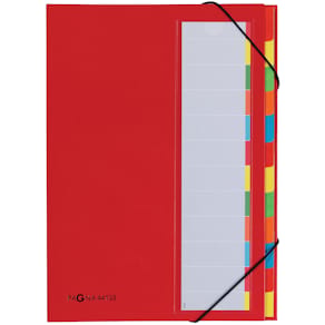 Ordnungsmappe PAGNA Premium, rot, 12-teilig