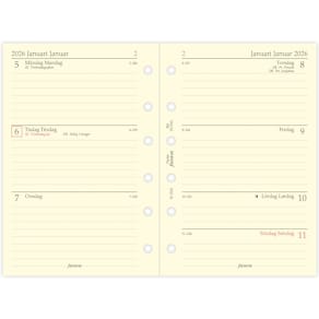 Årspaket Pocket 2026 Vecka Per Uppslag Svensk/Dansk/Norsk