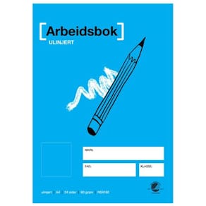 Arbeidsbok A4 80g ulinjert