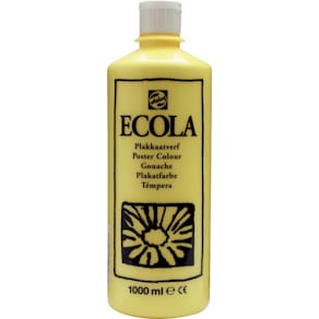 Plakkaatverf Talens Ecola, flacon 1000 ml, citroengeel