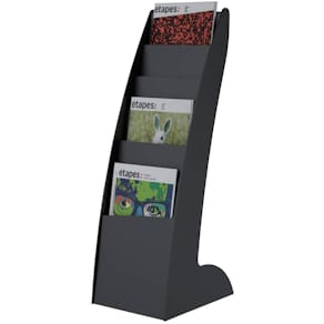 Prospektständer Paperflow Courbo, 6 Fächer, schwarz