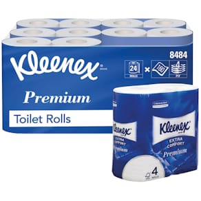 Toilettenpapier Kleenex 4-lagig, 6 x 4 Rollen, weiß