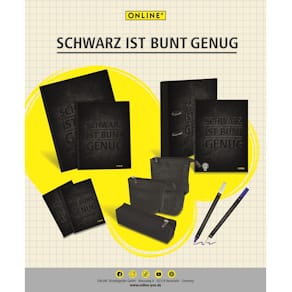 Schulpaket Online Schwarz ist bunt genug, sortiert