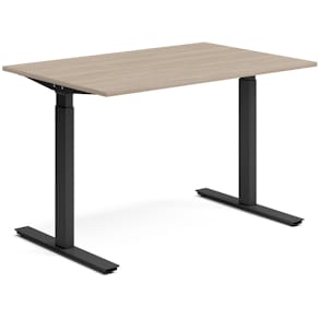 Skrivbord el 120x80 cm Vit ask/Svart