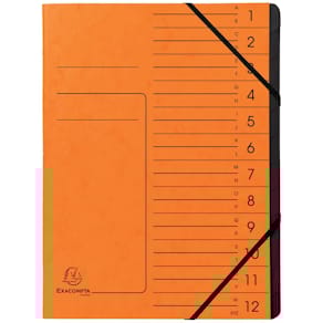 Ordnungsmappe EXACOMPTA, 12-teilig, orange, A4
