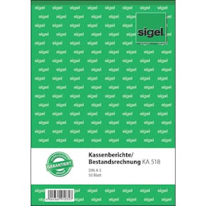 Kassenbuch Sigel, A5, 50 Blatt