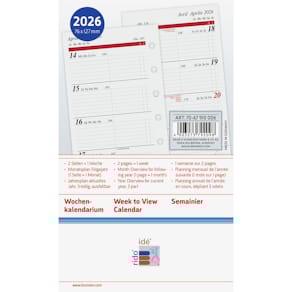 Wochenkalendarium RIDO Timing 3, 2026