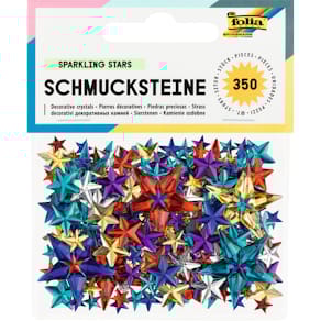 Schmucksteine Folia Sterne, sortiert, 350 Stück