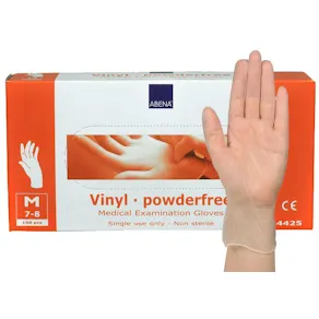 Handske ABENA Vinyl Puderfri M, ftalat- & latexfri, 100/FP