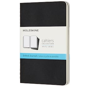 Cahier Journal Dotted Pocket Svart 3-Pack