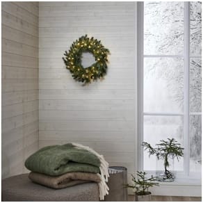 Krans Greyland med belysning 55cm LED