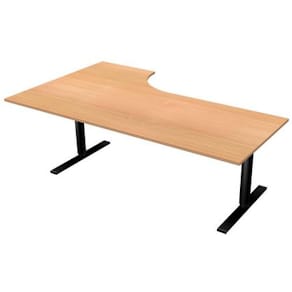 Bord El höger 200x120cm boklaminat/svart