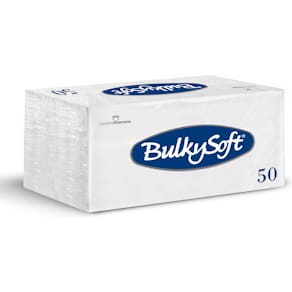 Frokostservietter BulkySoft 33x33 cm 2-lags 1/8-fold hvid 50 stk