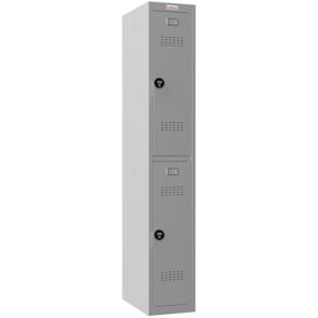 Garderobenschrank Phoenix Safe PL1230GGC, 2 Fächer, grau / grau